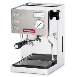 La Pavoni Casa Bar PID Stål LPMCBS02EU Espressomaskine Inkl. Ascaso i-Mini I2 Poleret Aluminium Espressokværn