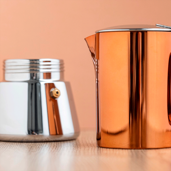 La Cafetière 4 Kop. Espressokande Kobber La Cafetière 4 Kop. Espressokande Kobber