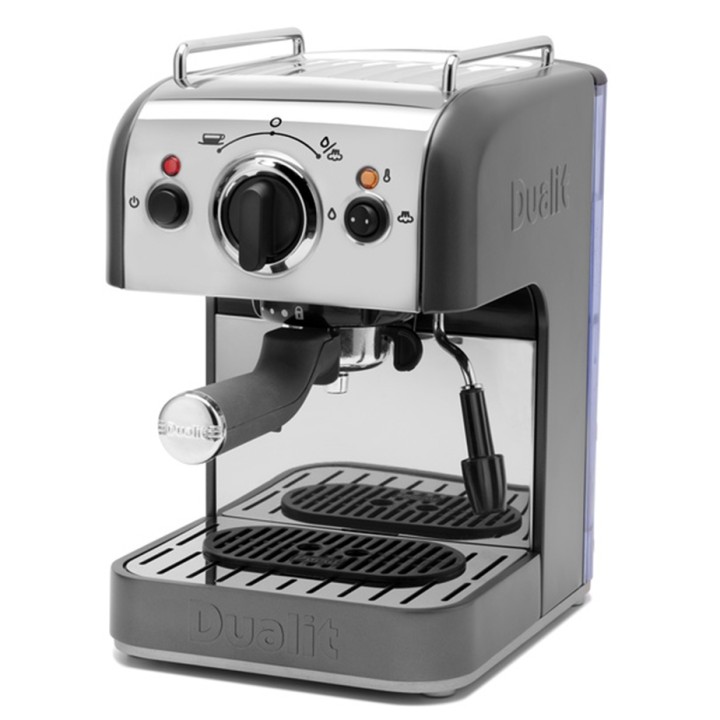 Dualit 3 in 1 Espressomaskine Inkl. Kaffemølle & Mælkekande Dualit 3 in 1 Espressomaskine Inkl. Kaffemølle & Mælkekande