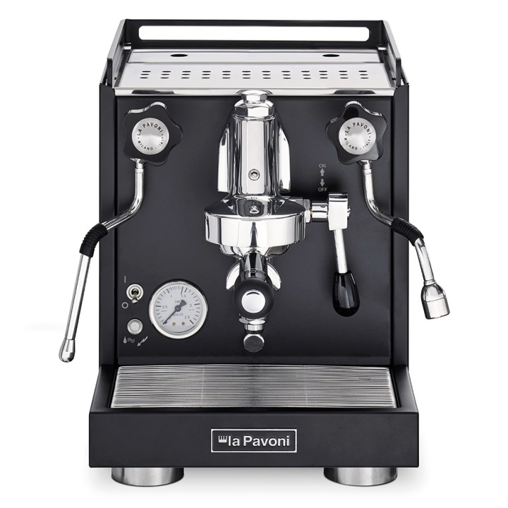 La Pavoni New Cellini Classic Sort LPSCCB01EU Espressomaskine Inkl. Prosumer Chrome LPGGRI01EU Espressokværn