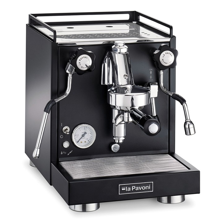 La Pavoni New Cellini Classic Sort LPSCCB01EU Espressomaskine Inkl. Eureka Mignon Libra Chrome/Mat Sort Espressokværn