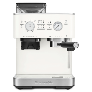 KitchenAid Semiautomatisk Espressomaskine Inkl. Kværn Porcelænshvid KitchenAid Semiautomatisk Espressomaskine Inkl. Kværn Porcelænshvid