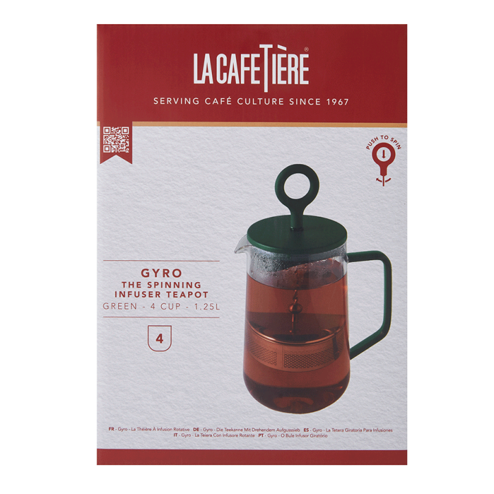 La Cafetière Gyro Spinfuser 1,25 L Tebrygger Grøn/Glas La Cafetière Gyro Spinfuser 1,25 L Tebrygger Grøn/Glas