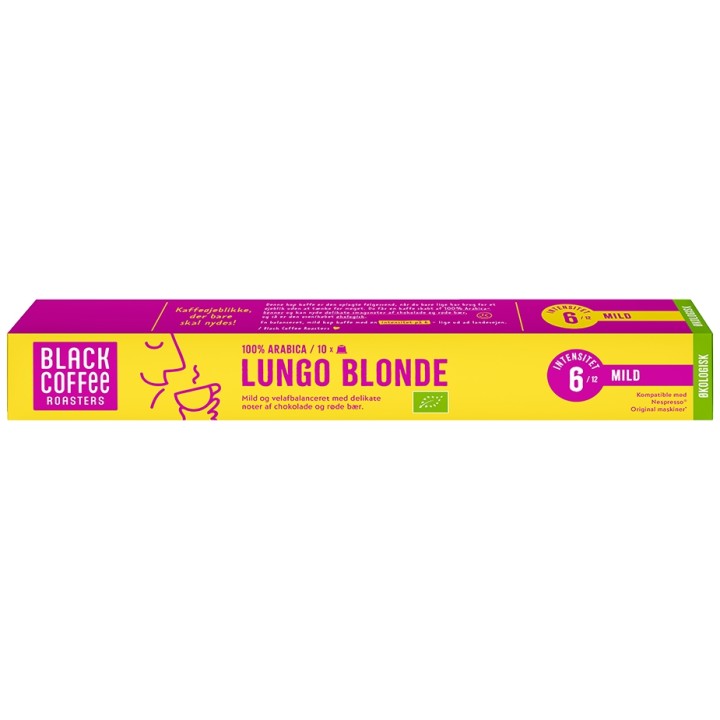 Black Coffee Roasters Lungo Blonde Kaffekapsler Øko 10 stk Black Coffee Roasters Lungo Blonde Kaffekapsler Øko 10 stk