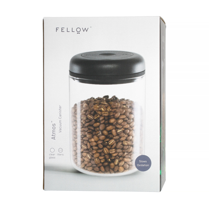 Fellow Atmos Vakuum Kaffebeholder 1,2 L 2 stk Inkl. 2x500g Rigtig Kaffe Espresso & Espresso Latte Fellow Atmos Vakuum Kaffebeholder 1,2 L 2 stk Inkl. 2x500g Rigtig Kaffe Espresso & Espresso Latte
