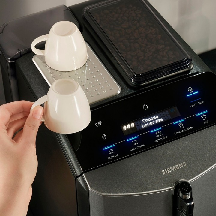 Siemens TF305E04 EQ300 Espressomaskine Inkl. Plejepakke Espresso Care & 1,5kg Rigtig Kaffe Hele Kaffebønner