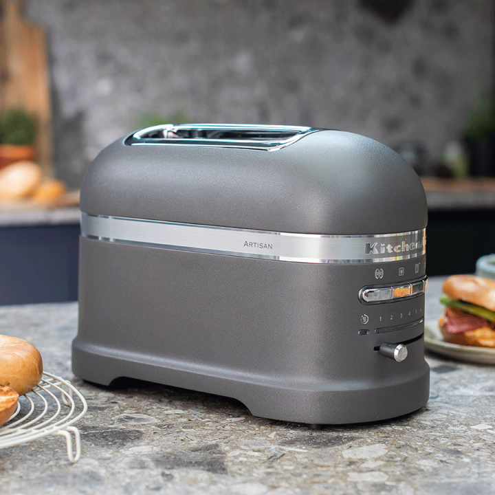KitchenAid 5KMT2204EMS Artisan Brødrister 2 Skiver Grå KitchenAid 5KMT2204EMS Artisan Brødrister 2 Skiver Grå