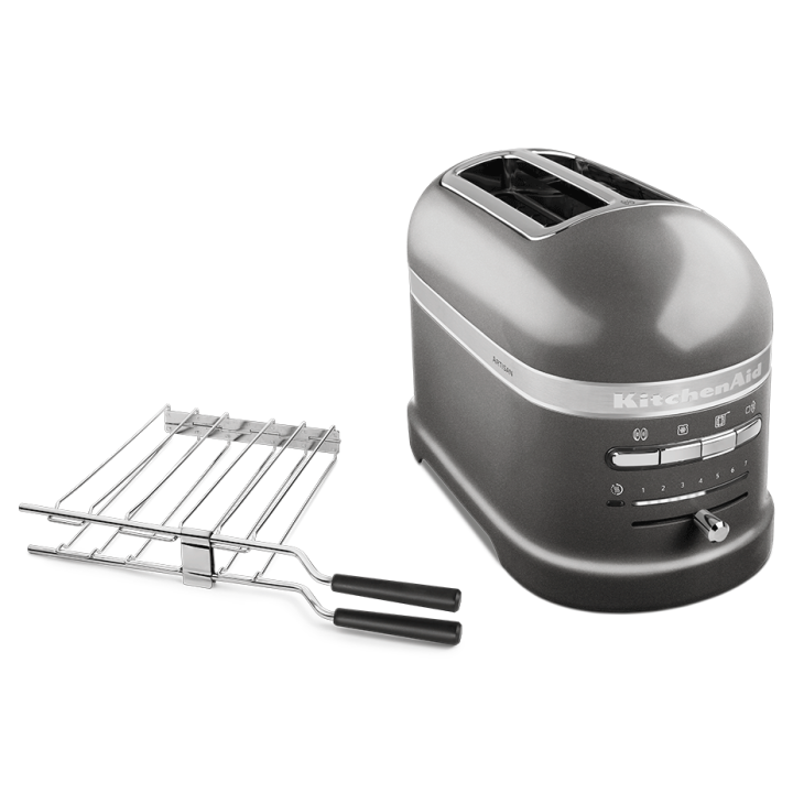 KitchenAid 5KMT2204EMS Artisan Brødrister 2 Skiver Grå KitchenAid 5KMT2204EMS Artisan Brødrister 2 Skiver Grå