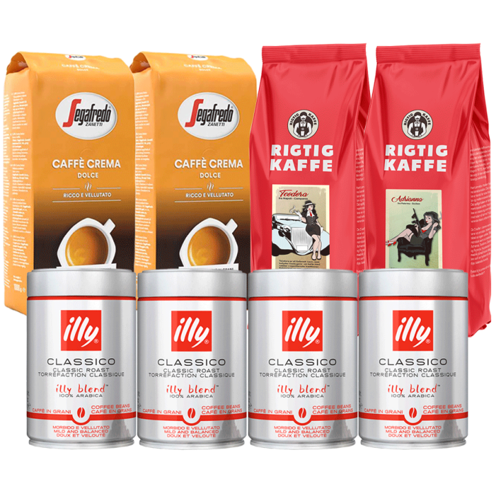 Stor Mixpakke 5kg Hele kaffebønner