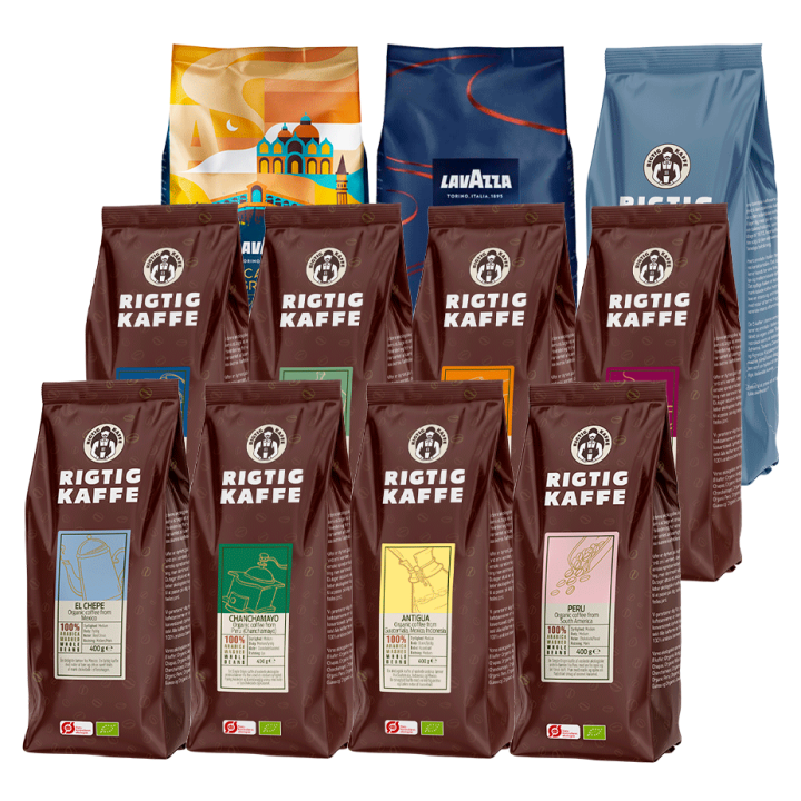 Rigtig Kaffe & Lavazza Mixpakke 6,2kg Hele kaffebønner