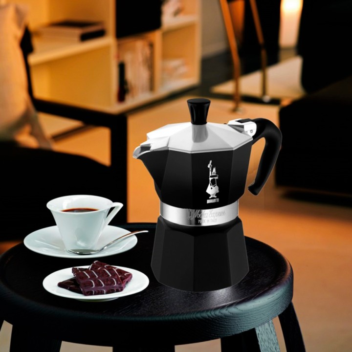 Bialetti Moka Express 3 Kop. Espressokande Sort