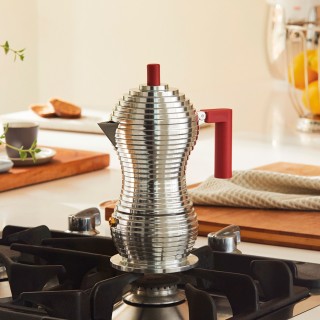 Alessi Pulcina Induktion 6 Kop. Espressokande Rød