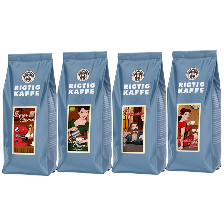Rigtig Kaffe Mixpakke 2kg Hele kaffebønner