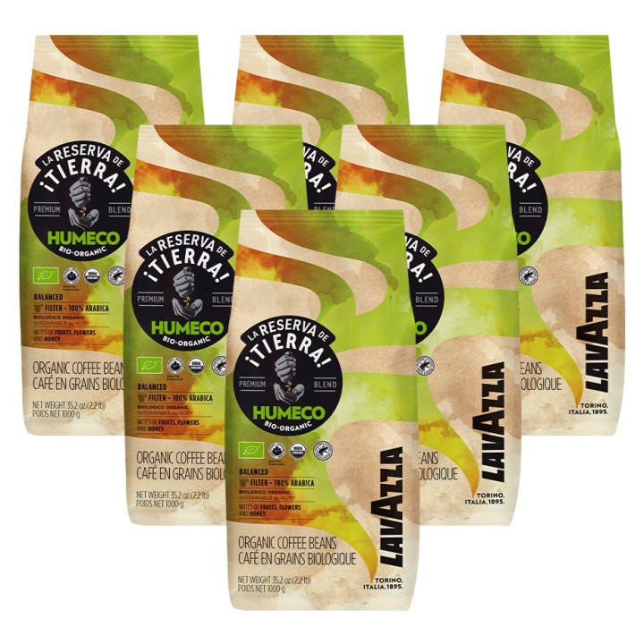 Lavazza La Reserva de Tierra Humeco Økologisk 6kg Hele kaffebønner