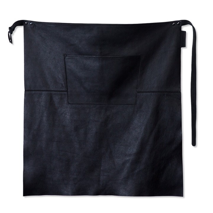 DutchDeluxes Professional Læder Barista forklæde Lang - Sort