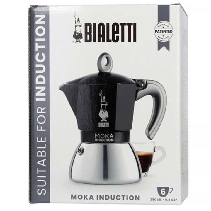 Bialetti Moka Induction 6 Kop. Espressokande Sort
