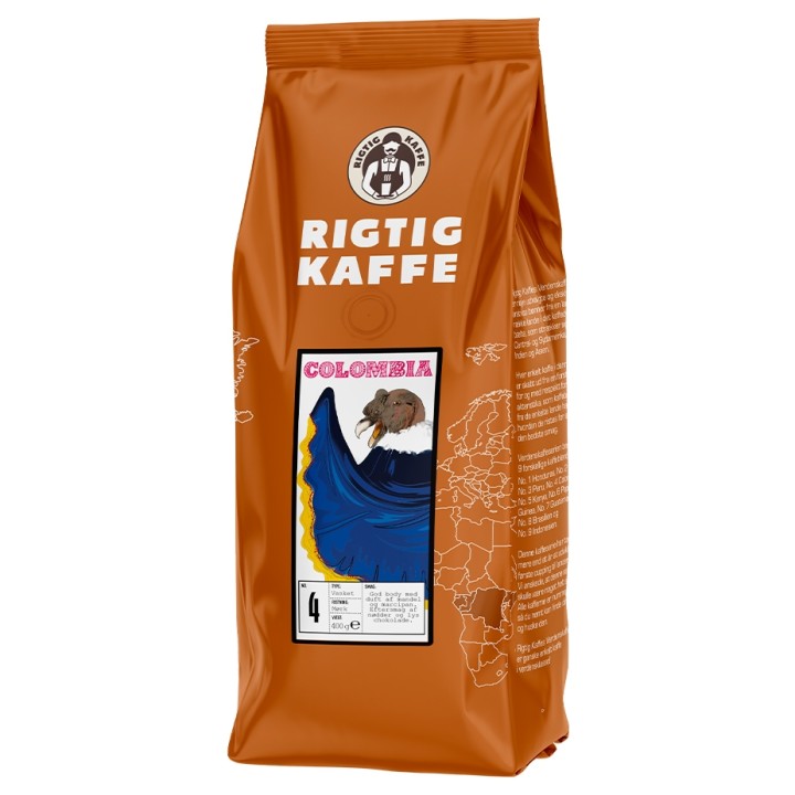 Rigtig Kaffe Colombia No. 4 - 400g Hele kaffebønner