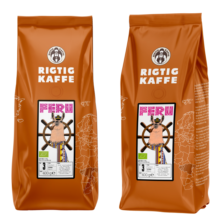 Rigtig Kaffe Peru No. 3 - 400g Hele kaffebønner