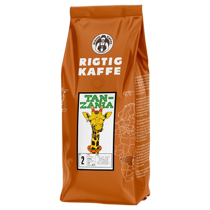 Rigtig Kaffe Tanzania No. 2 - 15x400g Hele kaffebønner