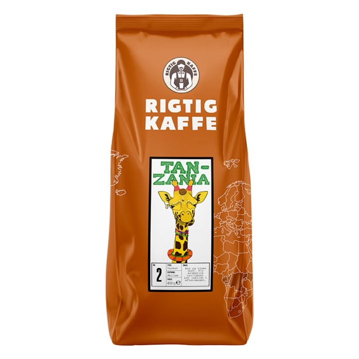 Rigtig Kaffe Tanzania No. 2 - 15x400g Hele kaffebønner
