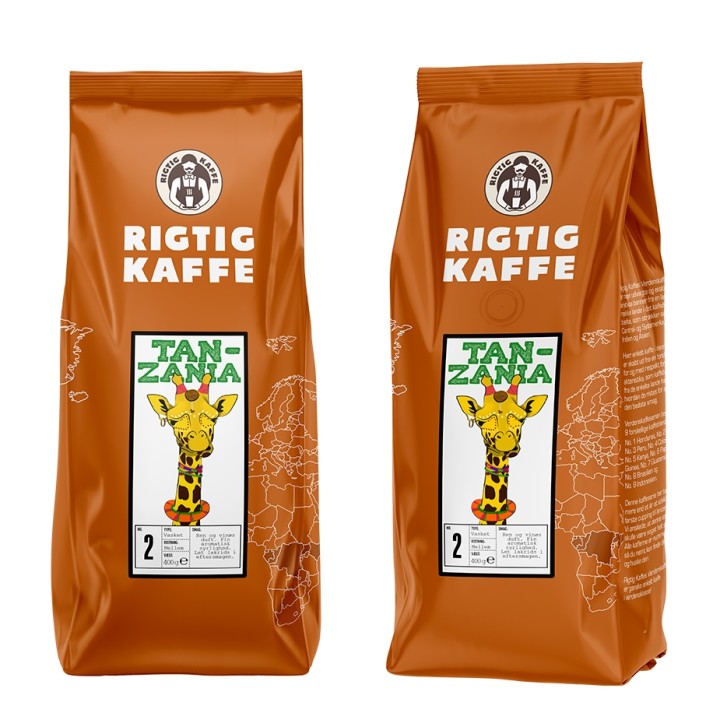 Rigtig Kaffe Tanzania No. 2 - 15x400g Hele kaffebønner