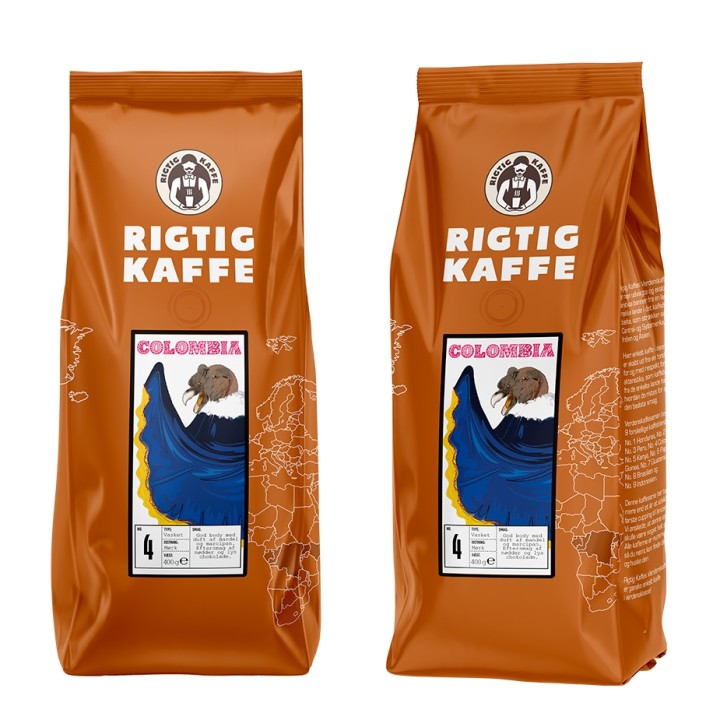 Rigtig Kaffe Colombia No. 4 - 7x400g Hele kaffebønner