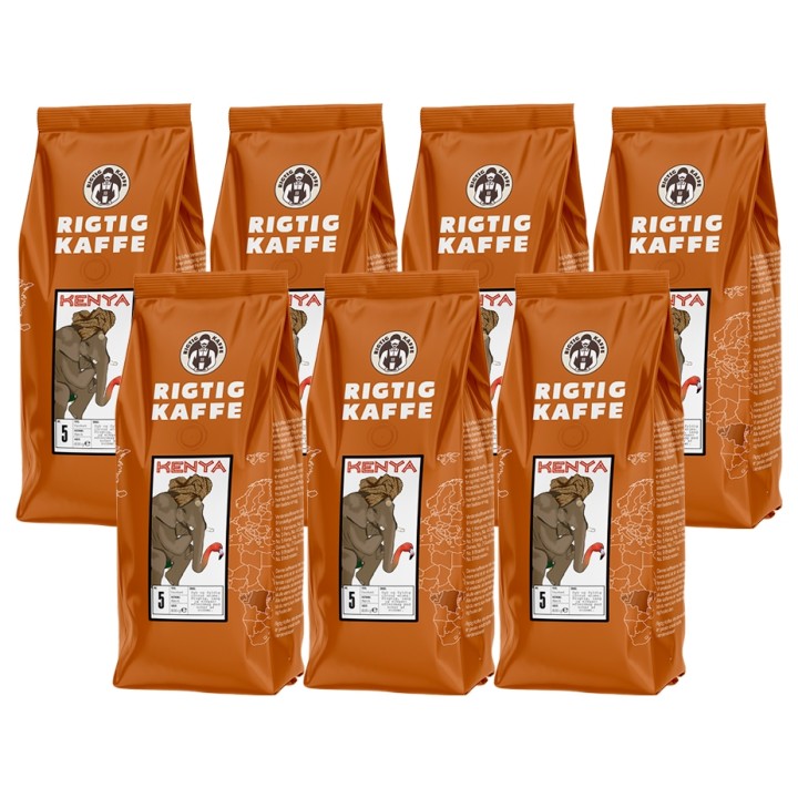 Rigtig Kaffe Kenya No. 5 - 7x400g Hele kaffebønner