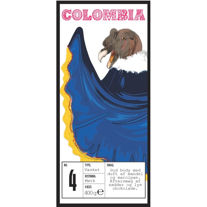 Rigtig Kaffe Colombia No. 4 - 15x400g Hele kaffebønner