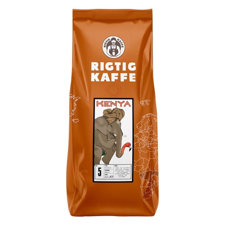 Rigtig Kaffe Kenya No. 5 - 15x400g Hele kaffebønner