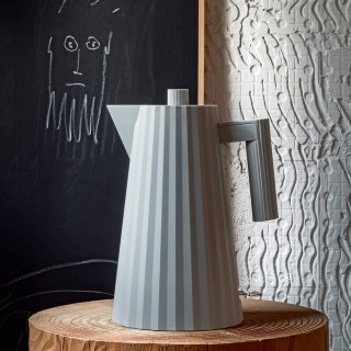 Alessi Plissé Elkedel 1,7L Grå