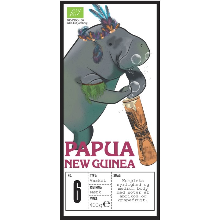 Rigtig Kaffe Papua New Guinea No. 6 v/24kg Hele kaffebønner