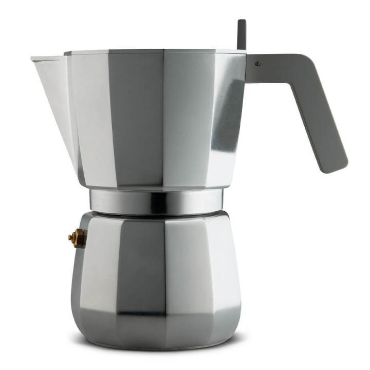 Alessi Moka Induktion 9 Kop. Espressokande Alu