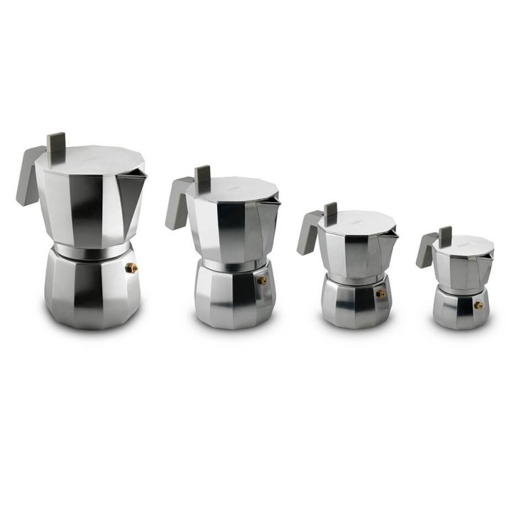 Alessi Moka Induktion 9 Kop. Espressokande Alu