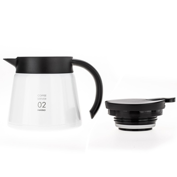 Hario V60-02 Rustfrit Stål Server 0,6 L Hvid