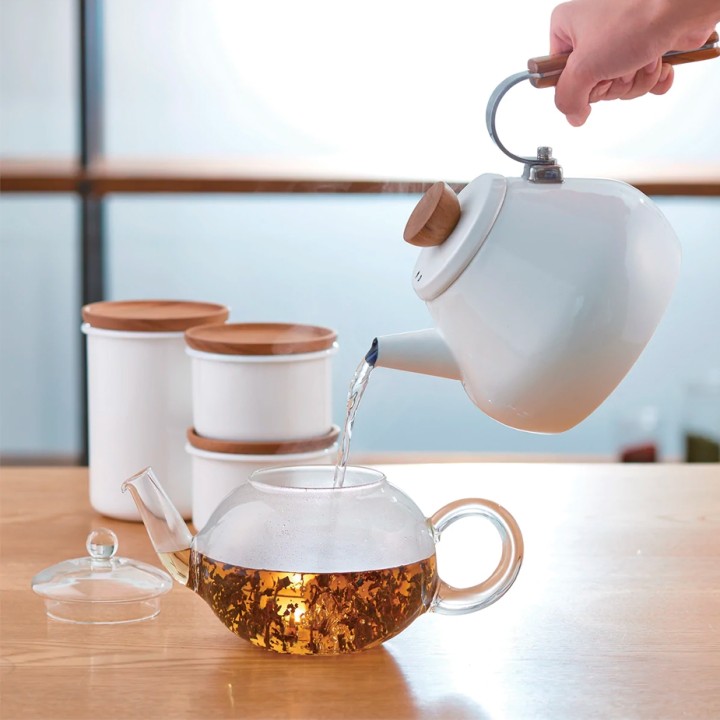 Hario Opbevaringsglas Hvid/Træ 400ml