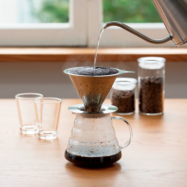 Hario V60-02 Metal Dripper 2 Kop.