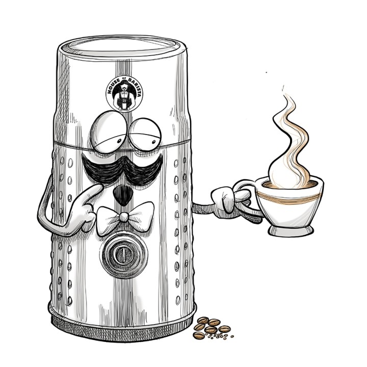 House of Barista Elektrisk Kaffemølle Inkl. 2kg Rigtig Kaffe