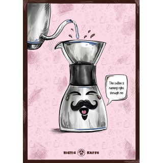 Kaffeplakat Rigtig Kaffe POUR OVER 21x30cm