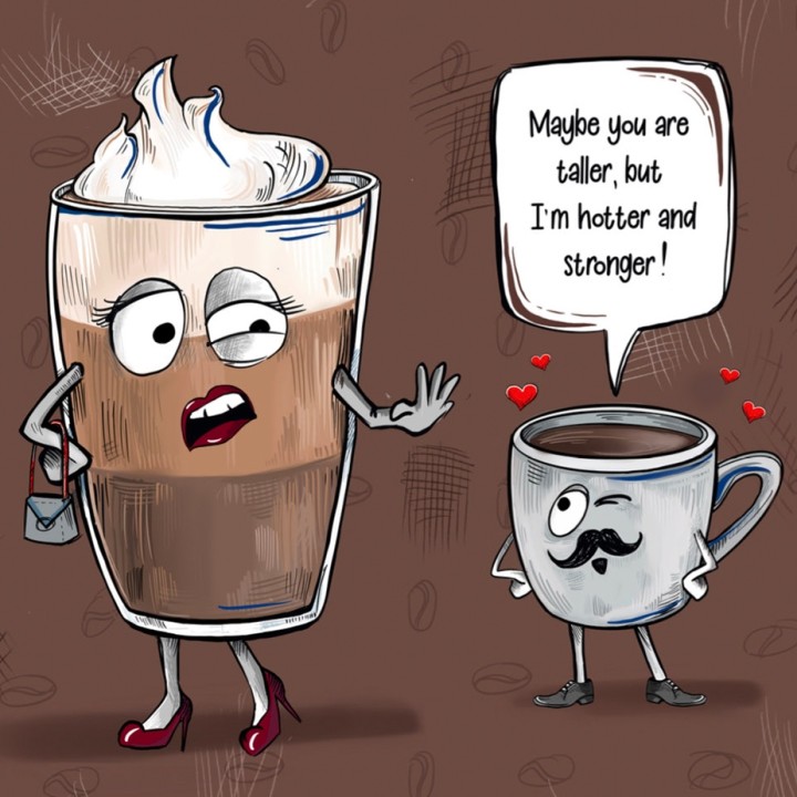 Kaffeplakat Rigtig Kaffe 2 Brune Plakater 21x30cm