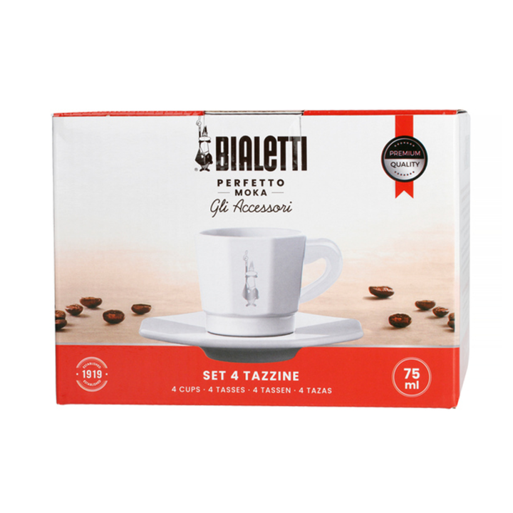 Bialetti Espressokopper Inkl. Underkopper 4 stk