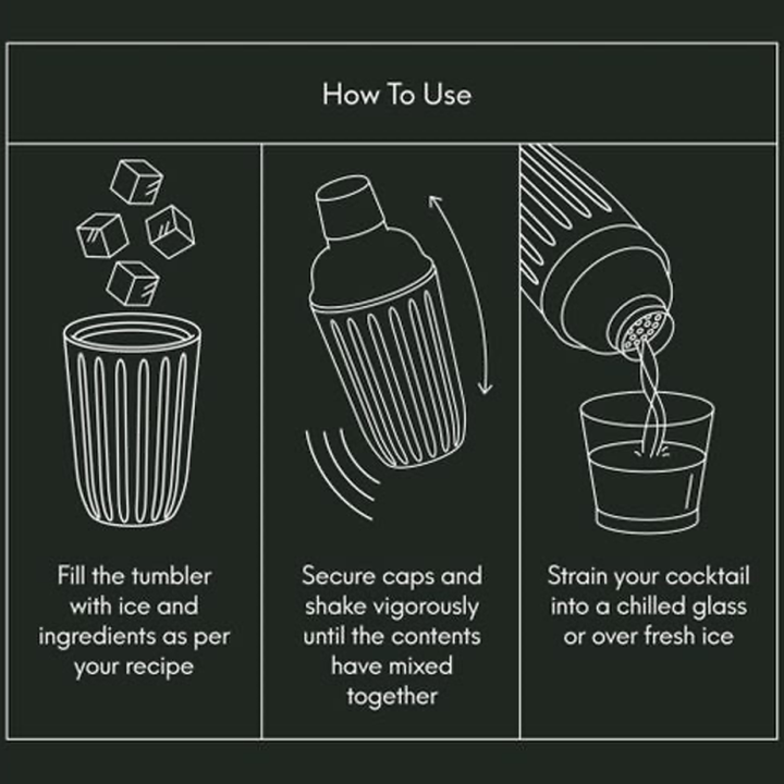 Viners Cocktail Shaker 0,28 L Glas/Stål