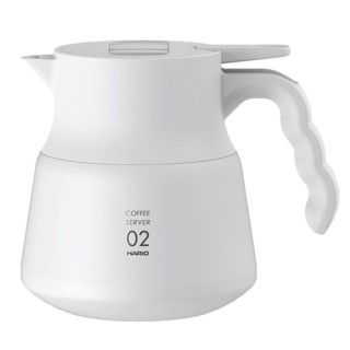 Hario V60-02 Rustfrit Stål Plus Server 0,6 L Hvid