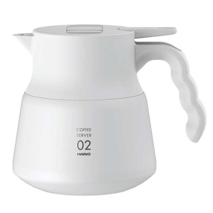 Hario V60-02 Rustfrit Stål Plus Server 0,6 L Hvid