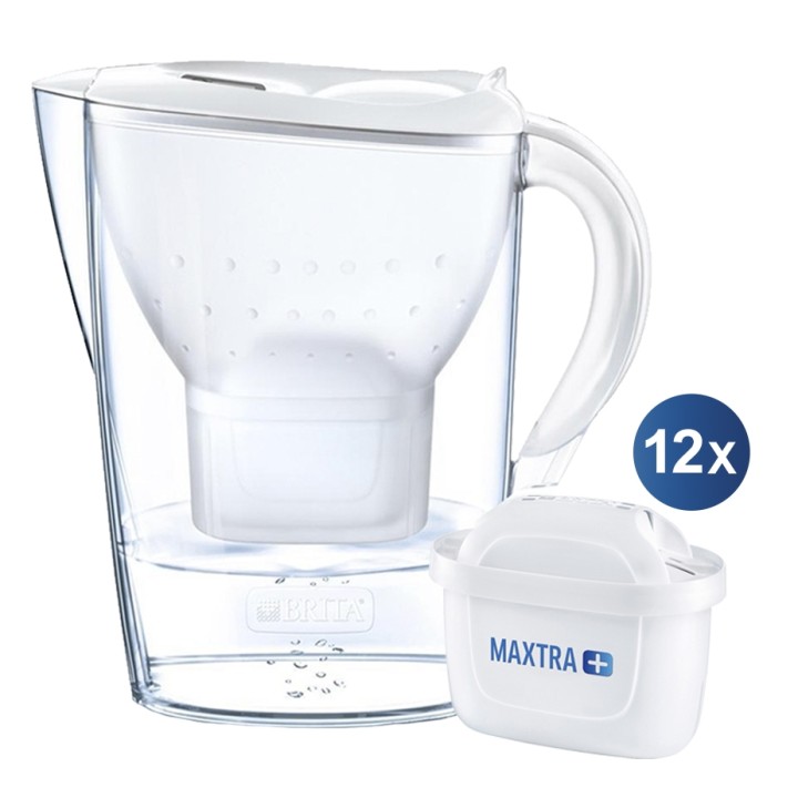 BRITA Marella 2,4L Hvid inkl. 12 Maxtra+ Filter