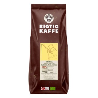 Rigtig Kaffe Organic Antigua 400g Hele kaffebønner