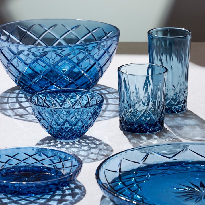 Lyngby Sorrento Whiskyglas 32 cl 4 Stk Blå