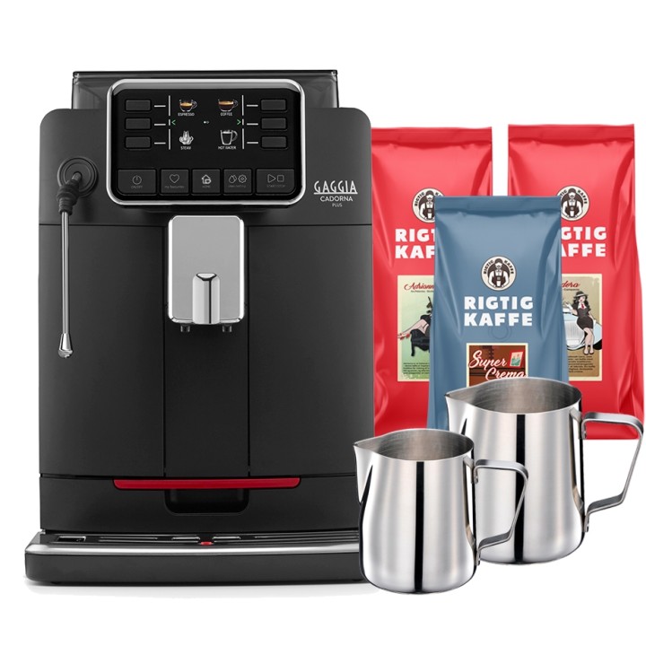 Gaggia Cadorna Plus Barista Espressomaskine Inkl. Mælkekander & 3kg Rigtig Kaffe