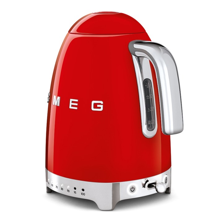 Smeg KLF04RDEU Elkedel m. Temperatur 1,7L Rød