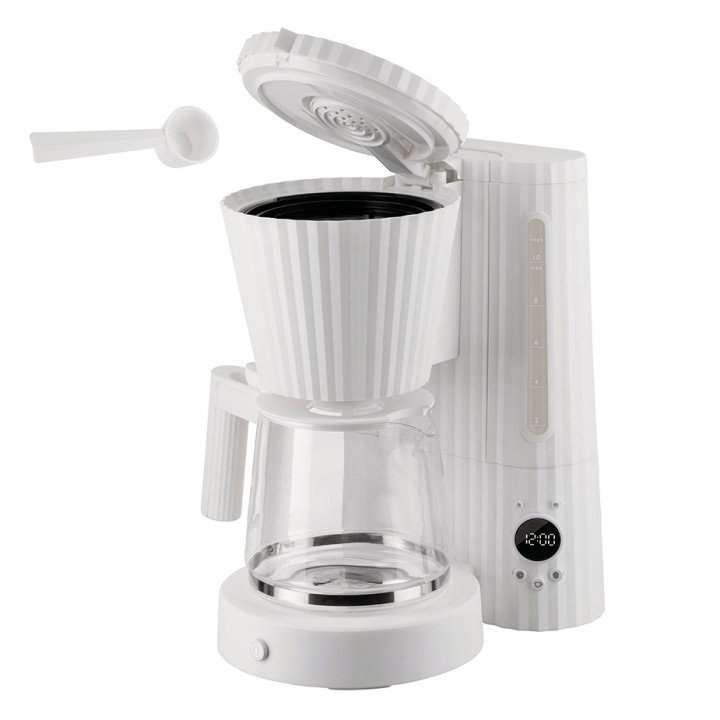 Alessi Plissé Kaffemaskine Hvid