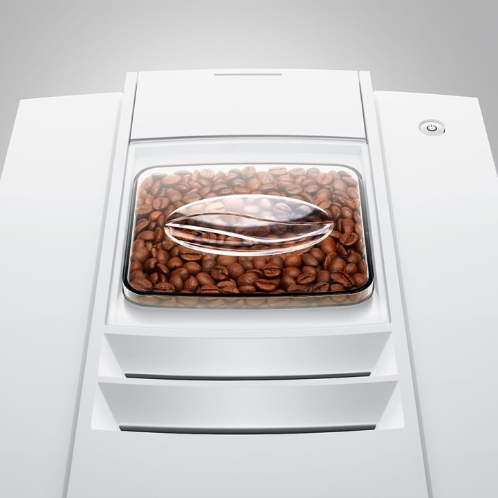 Jura E8 (EC) Piano White Espressomaskine Inkl. Mælkebeholder & 6x400g Rigtig Kaffe